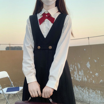 (Shenbei JK) basic milk skirt orthodox jk uniform skirt Long vest jumpsuit female student suit spot