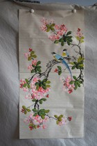Meiqi Painting Academy three feet 1*0 5 meters meticulo flowers and birds pure hand-painted professional painter Lotus Magnolia