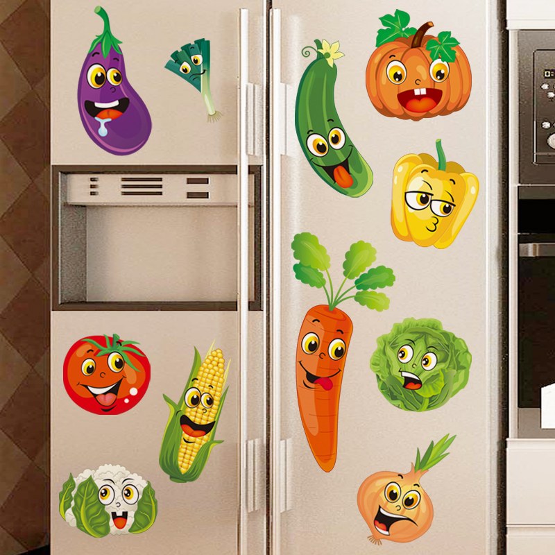 Refrigerator sticker decorative sticker can remove waterproof renovation wall sticker Nordic wind creative cabinet self-sticking wallpaper