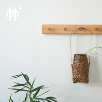 Nanzhu wall-mounted rack porch fitting room adhesive hook long strip-free mounting hole hanger wall coat hook