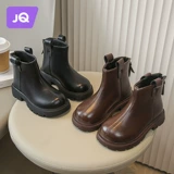 Martens, детские демисезонные ботинки, осенние черные короткие сапоги, коллекция 2023 года, подходят для подростков, из натуральной кожи