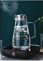 Household glass cold kettle large capacity cold white water Cup heat-resistant and high temperature resistant cold teapot bubble lemon zip water bottle