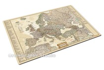 European map foreign trade custom advertising area with weights and measures rubber office book Class table pad rewritable design boutique
