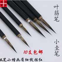 Fuzhou Pen Zhuang brush Wolf Gui large medium and small Chinese painting Leaf tendon pen hook line Gongbi Small Kai thrush fine line drawing red