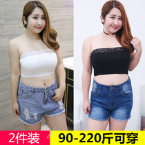 Large size chest fat mm anti-light thin underwear strapless 200kg modal plus fat enlarged chest wrap