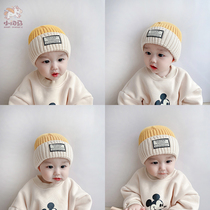 Baby hats baby childrens wool hat autumn and winter Net red boy baby cute super cute Korean version 1 year old 0 Winter