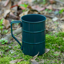 Outdoor camping coffee cup Vintage frosted cup Camping cup Portable stainless steel tea cup Self-driving mug