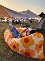 Inflatable sofa lazy outdoor camping picnic singles sofa moisture resistant waterproof handler collects lunch break