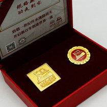 Harbin Institute of Technology commemorative celebration school emblem custom paint enamel brooch custom metal frosted badge