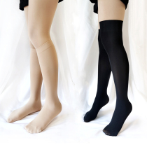 3 Double spring and autumn high cylinder Sox women with no flesh over kneecap Black Scar Display Slim without hooking up Silo Silk Stockings
