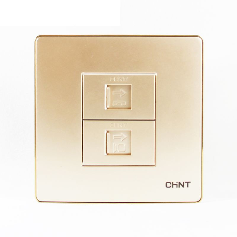 Chengtai Switch Socket Champagne 86 Telephone Computer Socket NEW9E Magic Silver Series Champagne Gold