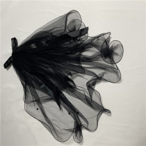 New Pearl curled black styling multi-layer Korean minimalist Halloween short photo studio photo black yarn