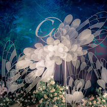 Wedding wrought iron butterfly love flower background Wedding props main table flower wedding road guide decoration stage decoration screen