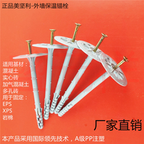 Rock wool interior wall exterior wall plastic insulation board fixing nail anchor bolt heat insulation board expansion bolt screw 8cm