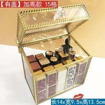 Lipstick storage box dust Net red desktop cosmetics box with cover multi-grid finishing lip glaze lipstick rack glass