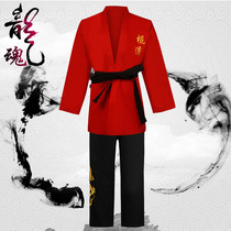 Nunchaku clothing red and black striped bar Road clothing performance clothing factory custom-made men and women with the same cardigan belt