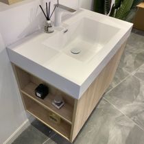 80-120cm high-end custom modern Nordic bathroom cabinet with side shelf bathroom wash basin cabinet wall