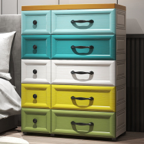 Multi-layer plastic drawer storage cabinet baby wardrobe bedroom home Toy Box children locker