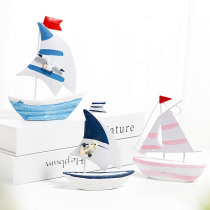 Mediterranean mini wrought sailboat model ornaments creative home childrens room kindergarten desktop decoration decoration