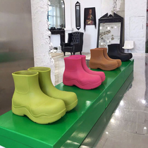Ahigo mona the same avocado rain boots thick-soled Chelsea boots womens booties b2021 early spring new v rain boots