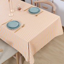 Plastic tablecloth waterproof and oil-proof disposable table tablecloth ins Wind grid pvc desk coffee table table mat simple modern