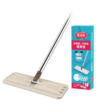 Meiliya scrubbing second generation single sale mop rod Stainless steel universal hand-washing floor mop without bucket lazy flat mop