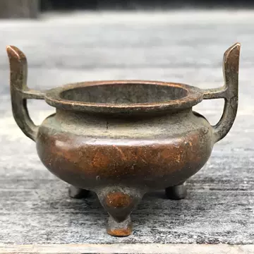 骨董品】三足沖天耳香炉 銅製 古銅耳付三つ足香炉 | 古美術ささき