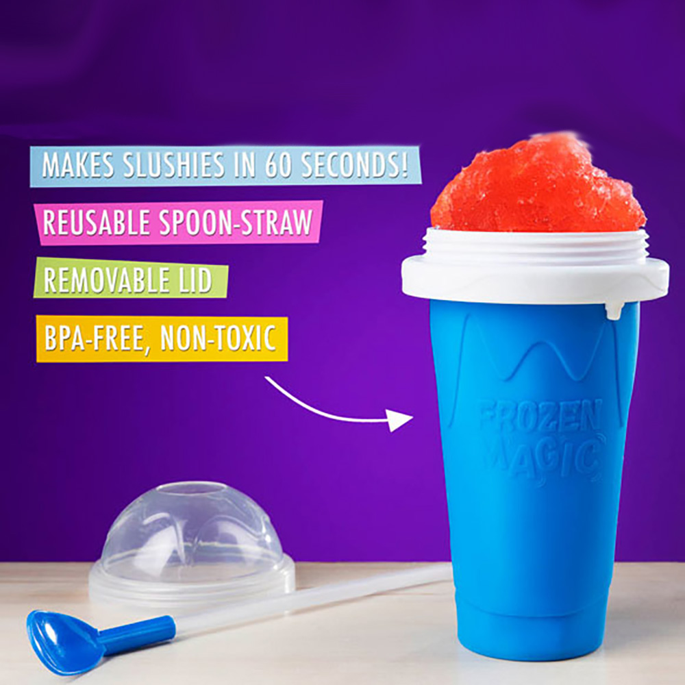 夏日捏捏杯冰沙网红杯一捏成冰杯制冰水杯快速制冷杯冰淇淋碎冰杯