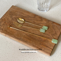 me and blue vintage Japanese tableware metal mixing rod dessert fork dessert spoon refreshment tableware