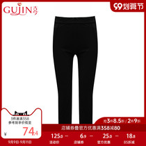 Ancient and modern ladies simple design elastic black sports ankle-length pants fashion slim bottoming womens pants 1GE07