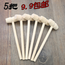  Solid wood small wooden hammer Wooden hammer Small wooden hammer Small wooden hammer knock cake scratch toy wooden hammer small wooden mallet