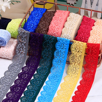  Color stretch lace trim accessories Handmade DIY fabric clothes skirt skirt lower decoration narrow black and white material