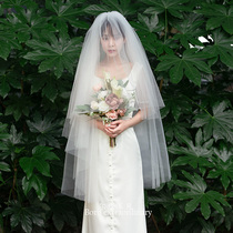 059 New Bride wedding yarn wedding veil Mori outdoor long simple super fairy photo props veil
