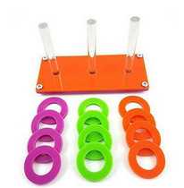 Parrot educational toys Color separation ring training Interactive intelligence development toys Pet bird toys