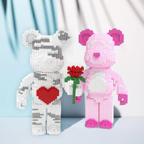 Extra large cartoon Net red building block luminous love violent bear assembly adult difficult toy creative ornaments gift