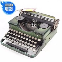 8-product Western antique Royal mechanical English typewriter function normal rare green body