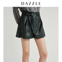 DAZZLE Landscape 2009 Autumn Fashion New Dark Green Soft Leather Lace A Shorts 2G3Q1021Q
