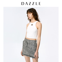 DAZZLE vegetarian spring and summer sports style letter three-dimensional logo vest t-shirt women 2C2A6011B