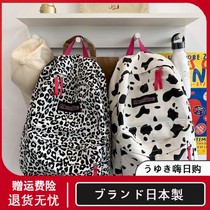 Japan Harajuku casual canvas dairy cow pattern BAO WEN backpack Senior high school backpack college schoolbag female tide