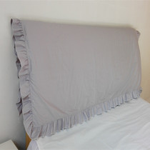 Korean New ruffled dustproof bedside cover light gray simple cotton Princess pastoral 1 8 soft