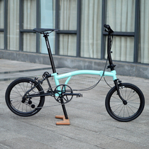 Domestic small cloth folding bicycle 16 inch outer three-speed mint green small fresh dark wheel set small wheel scooter