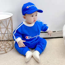 Baby spring and autumn clothes pure cotton long sleeves Harsuit one-piece clothes ultra ocean gas male and female baby climbing and climbing clothes for spring and autumn