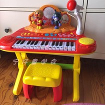 Japan imported bread Anpanman childrens electronic piano childrens piano toy Microphone musical instrument Music instrument early education