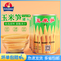 Longjiang brand canned corn bamboo shoots 425g * 5 open can ready-to-eat corn bamboo shoots cold hot pot with small corn bamboo shoots soup