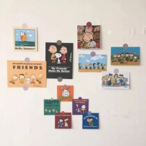 ins decorative card cute girl heart cartoon wall sticker dormitory wall renovation Snoopy set card set