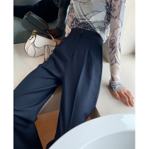 PAPERLLL spring and autumn high waist smoking pipe wide legs summer 2021 New straight tube drop feeling thin texture suit pants women