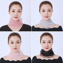Variable cervical lace collar small scarf women thin sunscreen scarf veil scarf Joker spring and autumn silk scarf