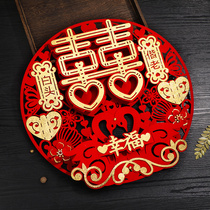 Wedding Happy Words Door Sticker Gate Decoration Wedding House Placement Mens Square Wedding Solid Window Flower Stickers Wedding items