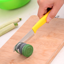 Round kitchen household fast natural grindstone Japanese sharpener Kitchen knife tool Professional scissors stick