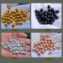 Solid Stainless Steel Ball Gold Silver Rose Gold Black 6mm 8mm Electroplated Ball Stainless Steel Beads